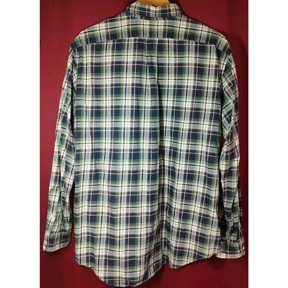 Men's Ralph Lauren Classic Fit Long Sleeve Button Up Plaid Shirt Blue/Green - XL - Picture 5 of 7